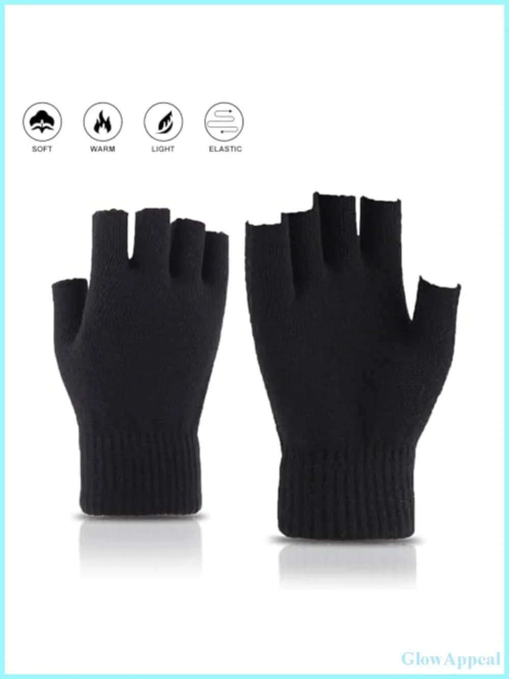Fingerless Knit Gloves Touchscreen Unisex Warm Stretchy Half Finger Winter